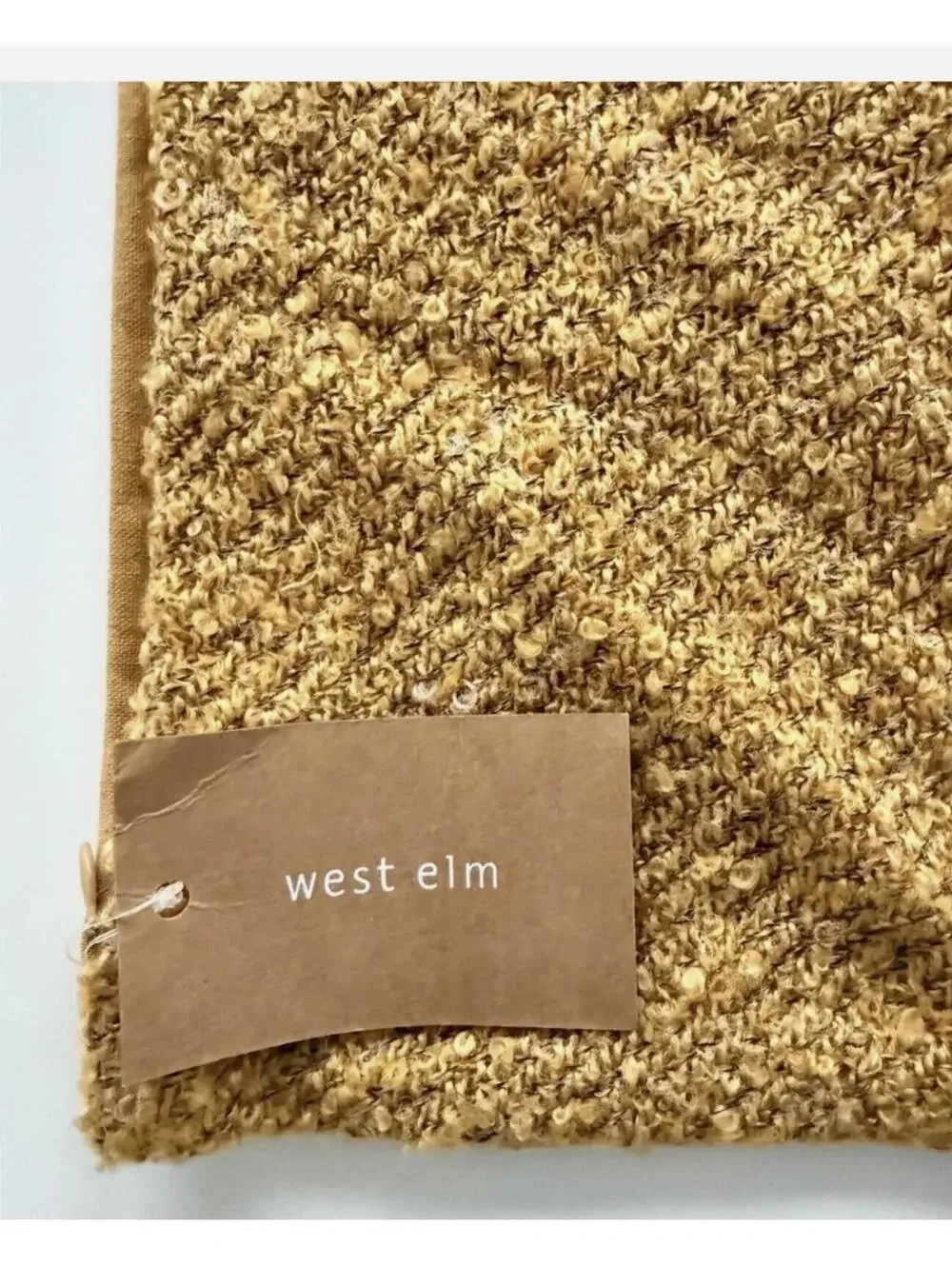 West Elm Heathered Pillow Cover NWT 16.5” X 16.5” NIP Linen/Poly/Cotton